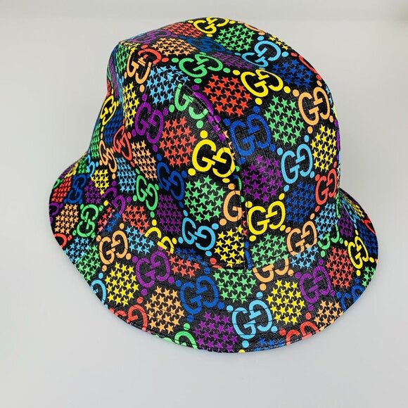 NWT Gucci GG Psychedelic fedora hat size M(58cm) - Picture 7 of 15